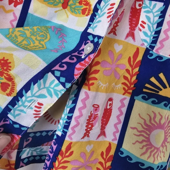 Cynthia Rowley Small Shorts Sleepwear Loungewear Pajama's Set Cropped PJ's  #98 - Picture 9 of 10